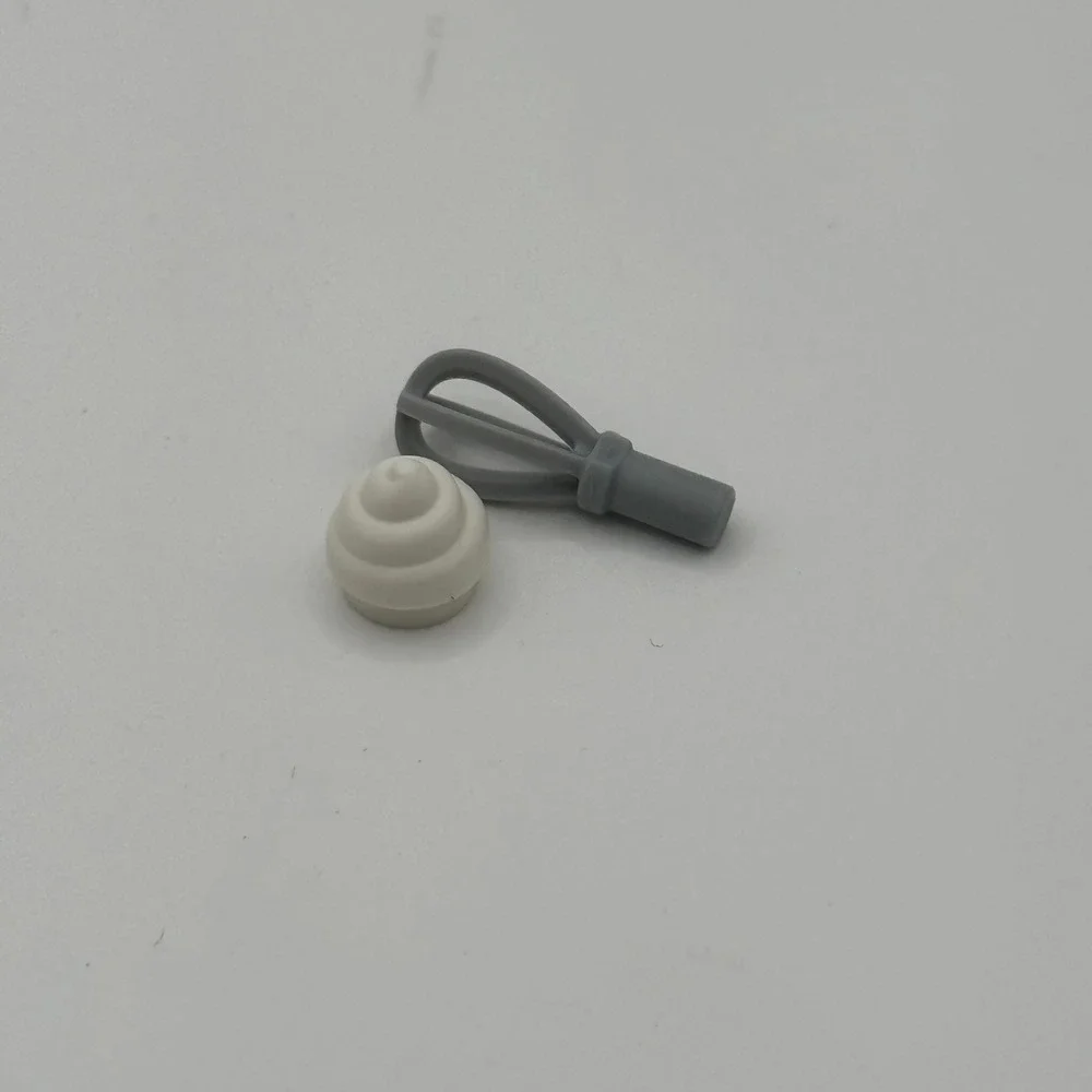 Lego Friends Kitchen Accessories‎ Gray Whisk and White Cupcake Frosting 2 Piece